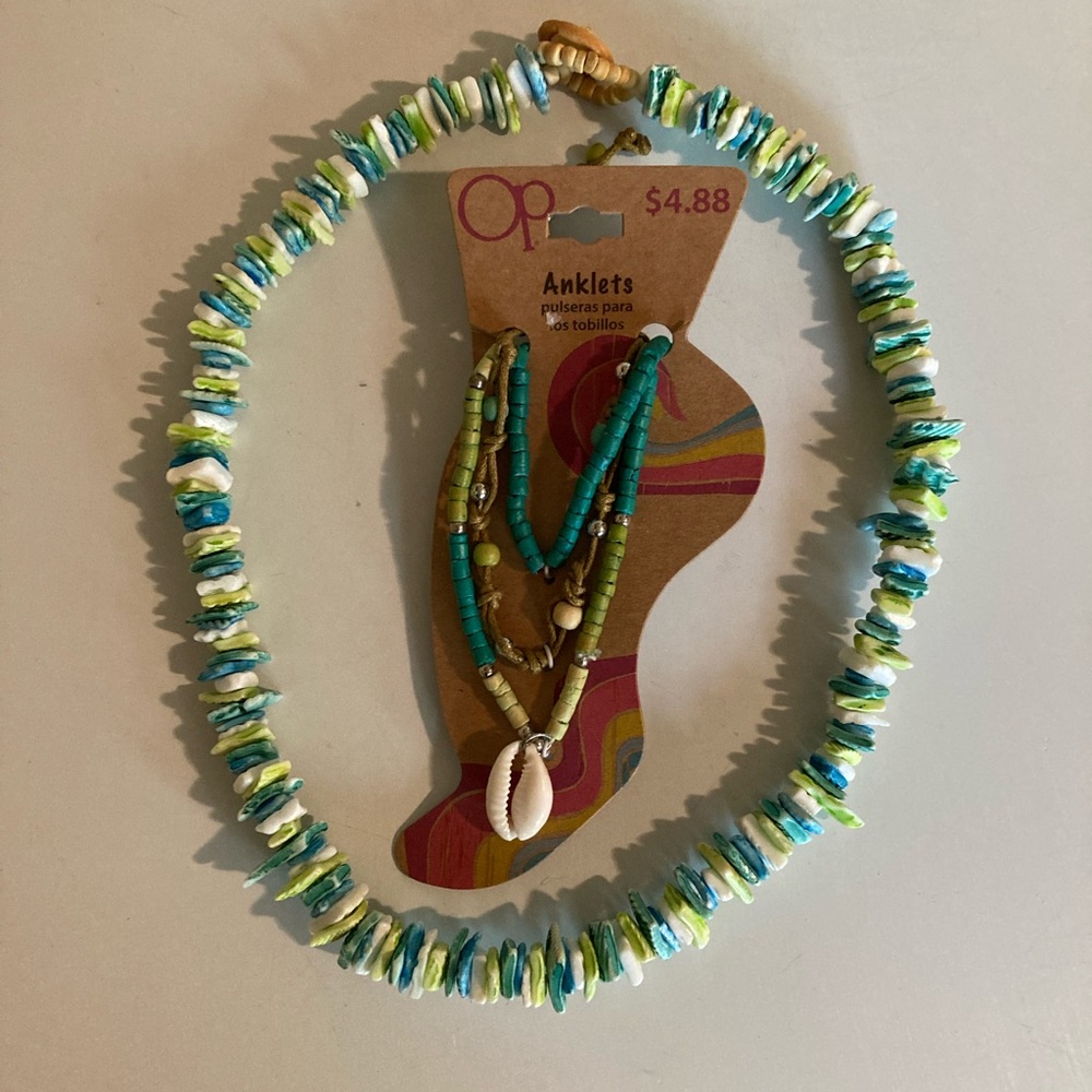 Necklace and ankle bracelet set bundle Buy 1 Get 1 FREE